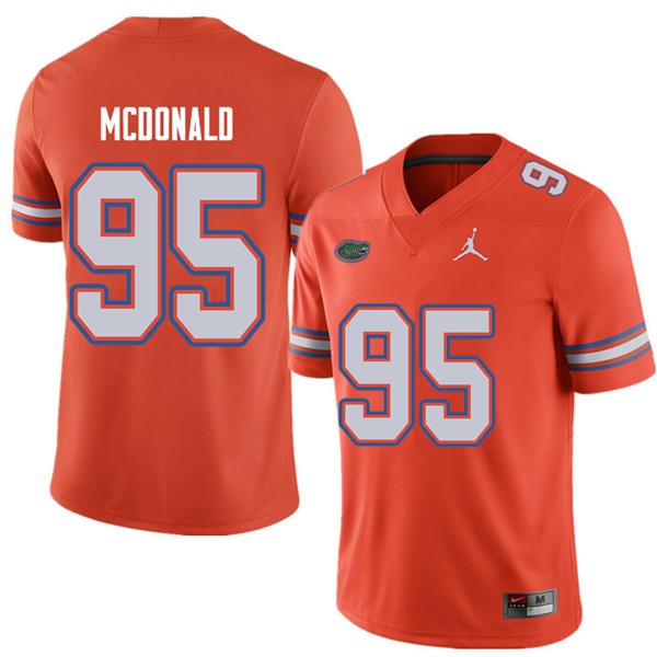 Jordan Brand Men #95 Ray McDonald Florida Gators College Football Jersey Orange
